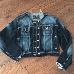 Amethyst Distressed Denim Jean jacket